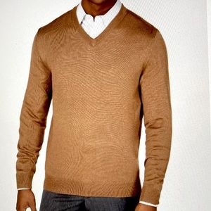 V-Neck Merino Wool Sweater Long Sleeve